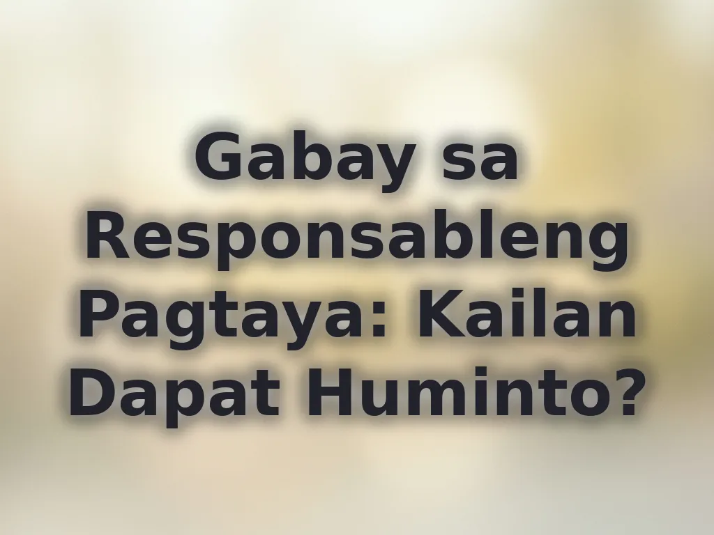Responsableng pagtaya